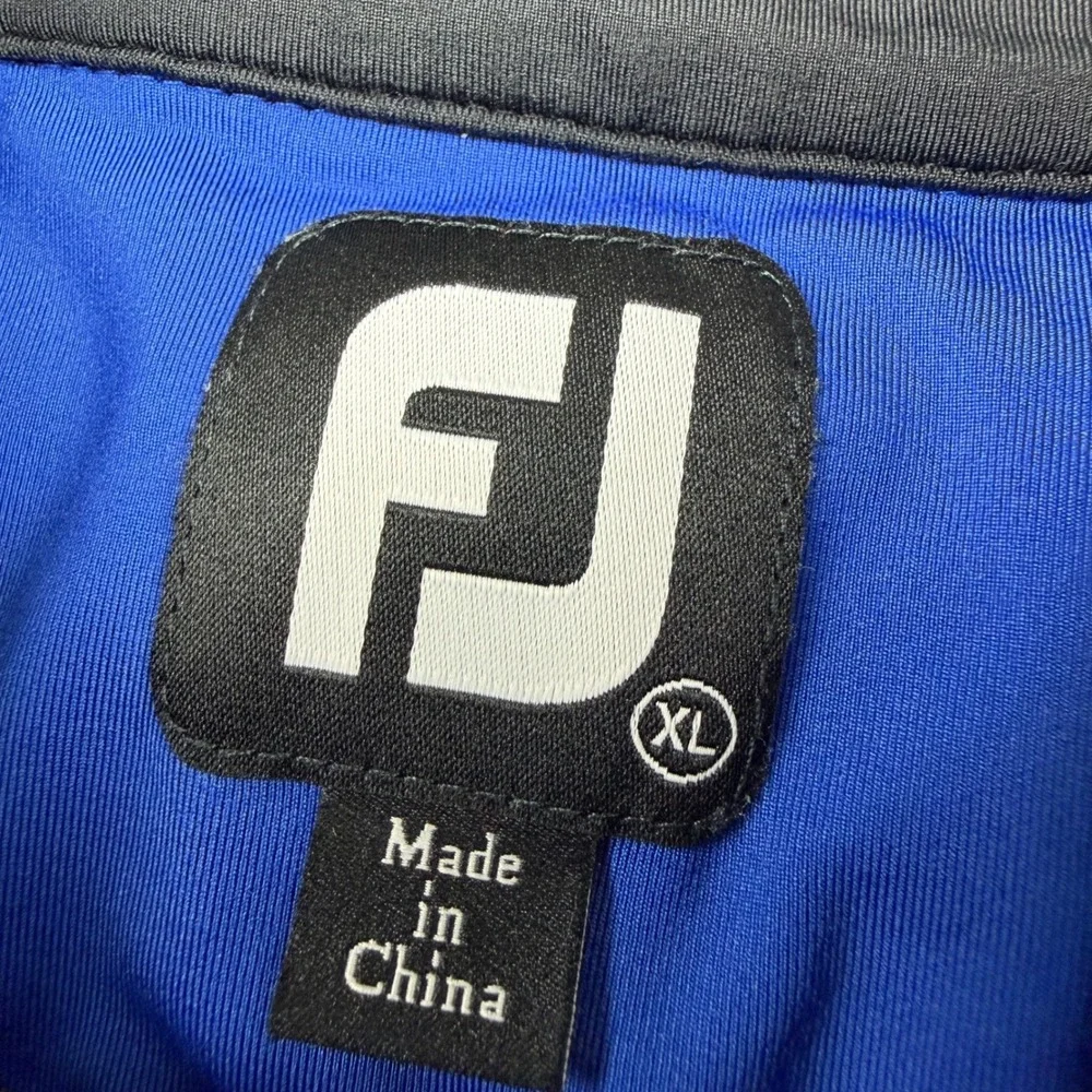 FootJoy‎ Mens XL Royal Blue 1/4 Zip Pullover Golf Performance Long Sleeve Shirt